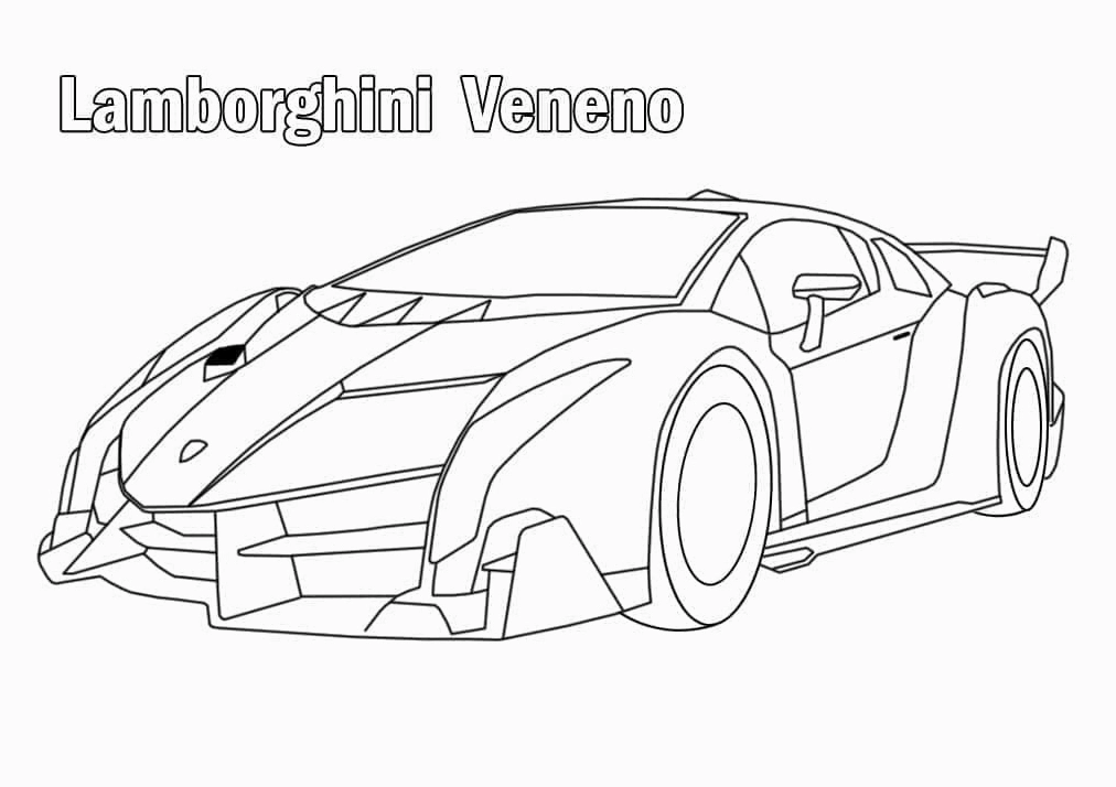 Tranh tô màu siêu xe lamborghini ngầu và đẹp cuốn hút