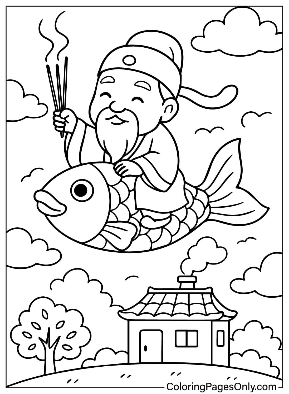 Tranh tô màu tết cho bé phát triển sáng tạo