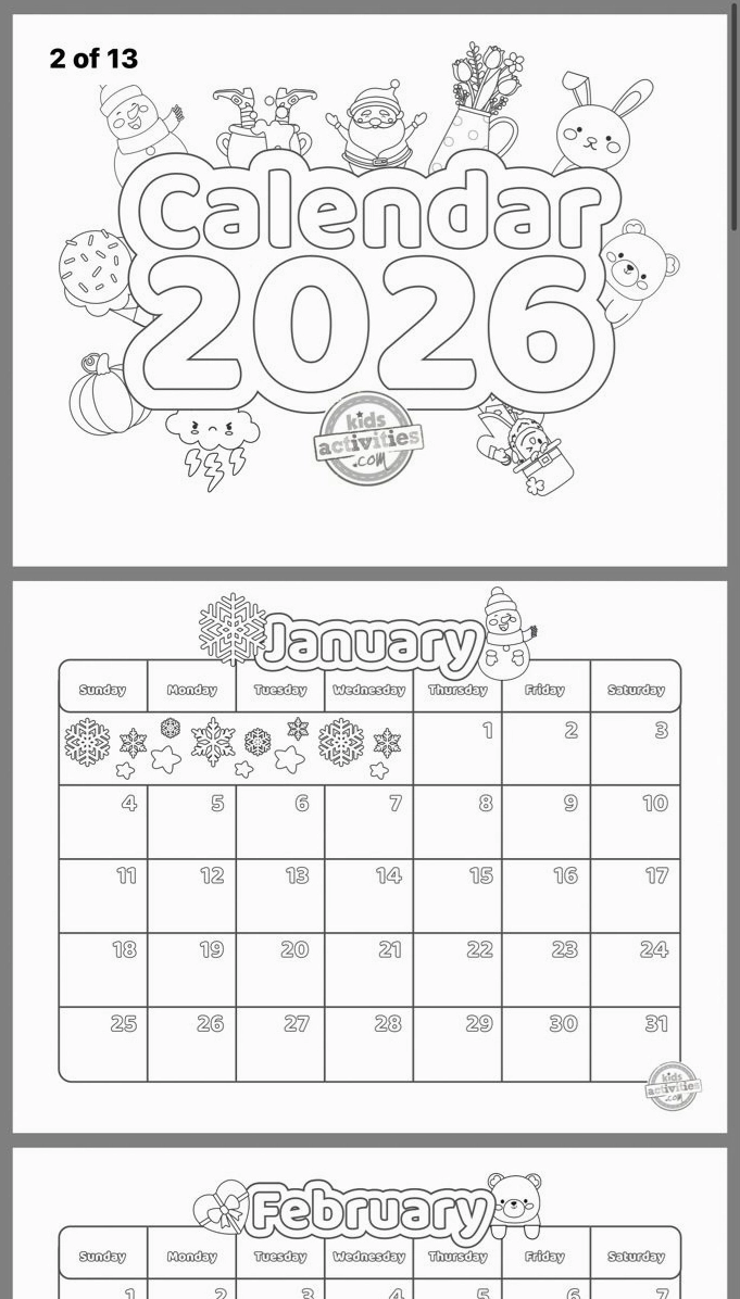 Tranh tô màu tết cho bé với hình ảnh con vật dễ thương