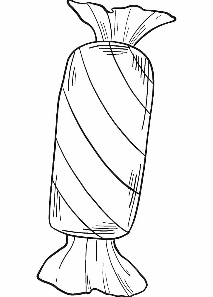 Tranh tô màu viên kẹo cứng tròn xoe ngộ nghĩnh đáng yêu