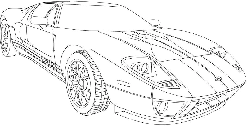 Tranh tô màu Xe Ford GT 2006 từ Ford chi tiết