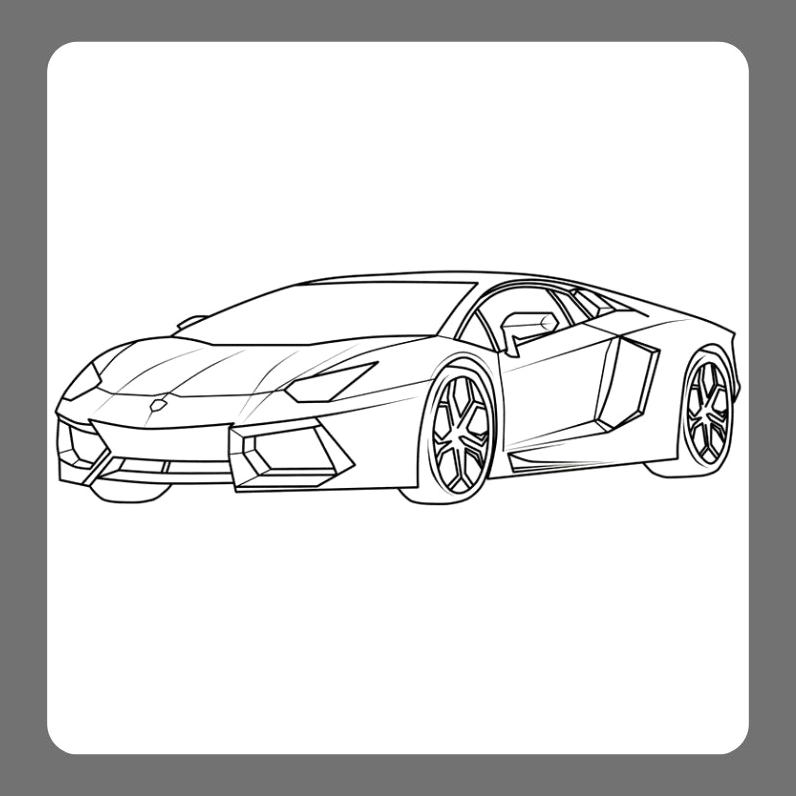 Tranh tô màu xe lamborghini 6 độc đáo