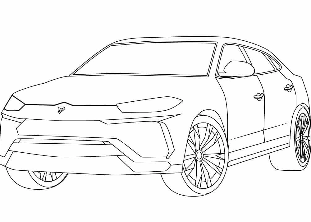 Tranh tô màu xe lamborghini cổ điển