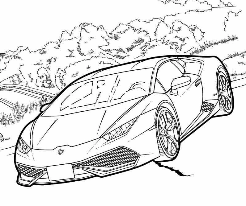 Tranh tô màu xe lamborghini đẹp nhất mọi thời đại