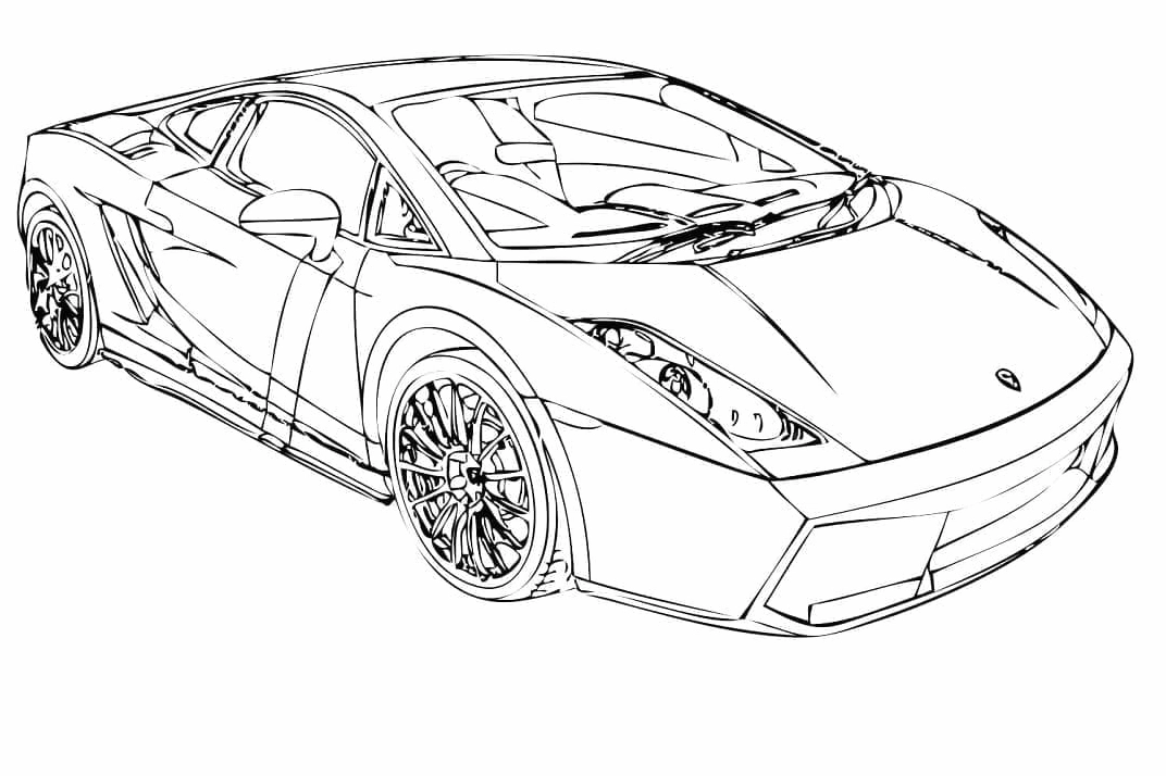 Tranh tô màu xe lamborghini đẹp và ấn tượng