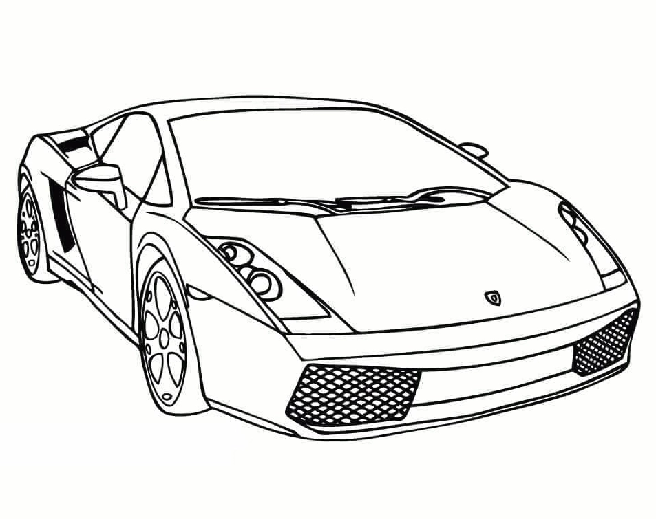 Tranh tô màu xe lamborghini ngầu cực đỉnh