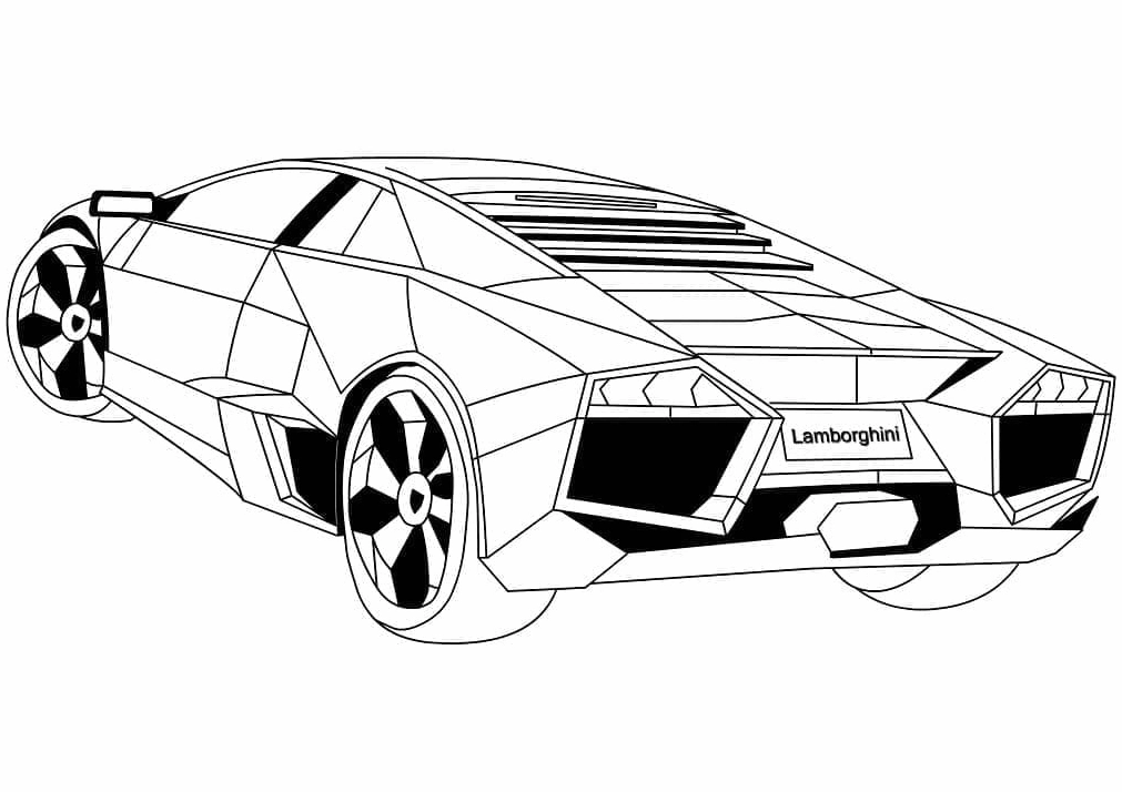 Tranh tô màu xe lamborghini ngầu và đẹp mê ly