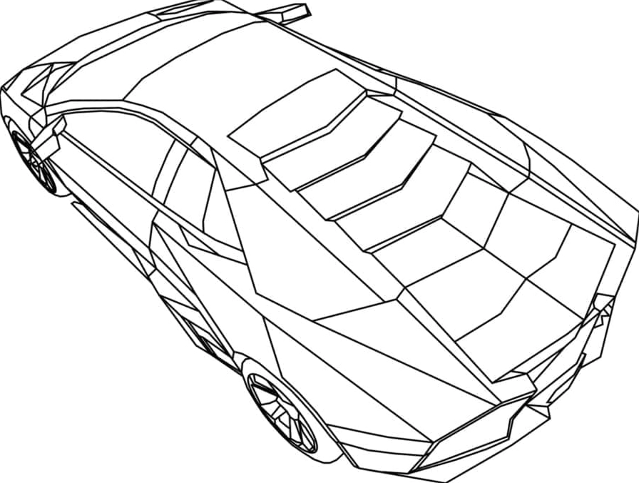 Tranh tô màu xe lamborghini sang trọng đẳng cấp