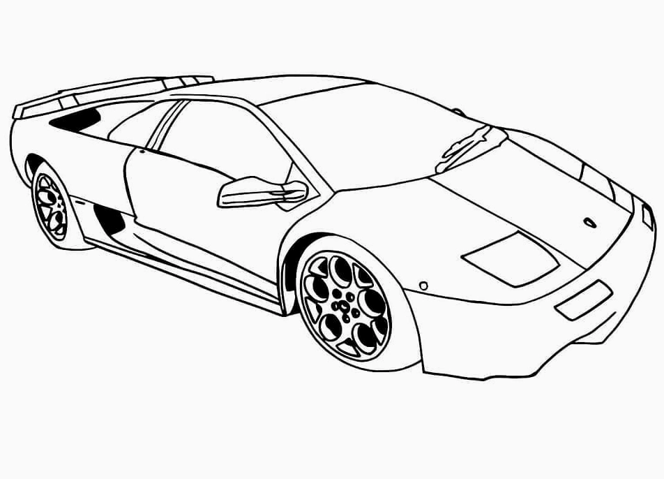 Tranh tô màu xe ô tô lamborghini cực ngầu