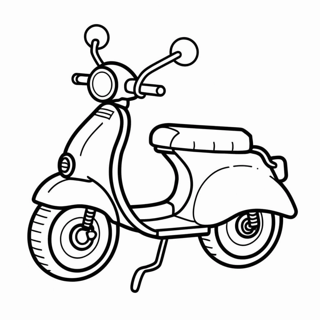 Tranh tô màu xe tay ga ngầu