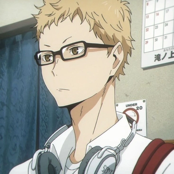 Tsukishima với phong thái điềm tĩnh và thông minh