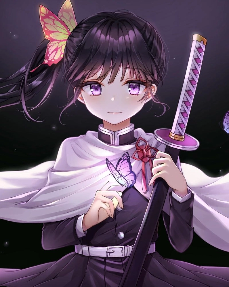 Waifu Kanao rút kiếm ra khỏi vỏ thần thái lạnh lùng