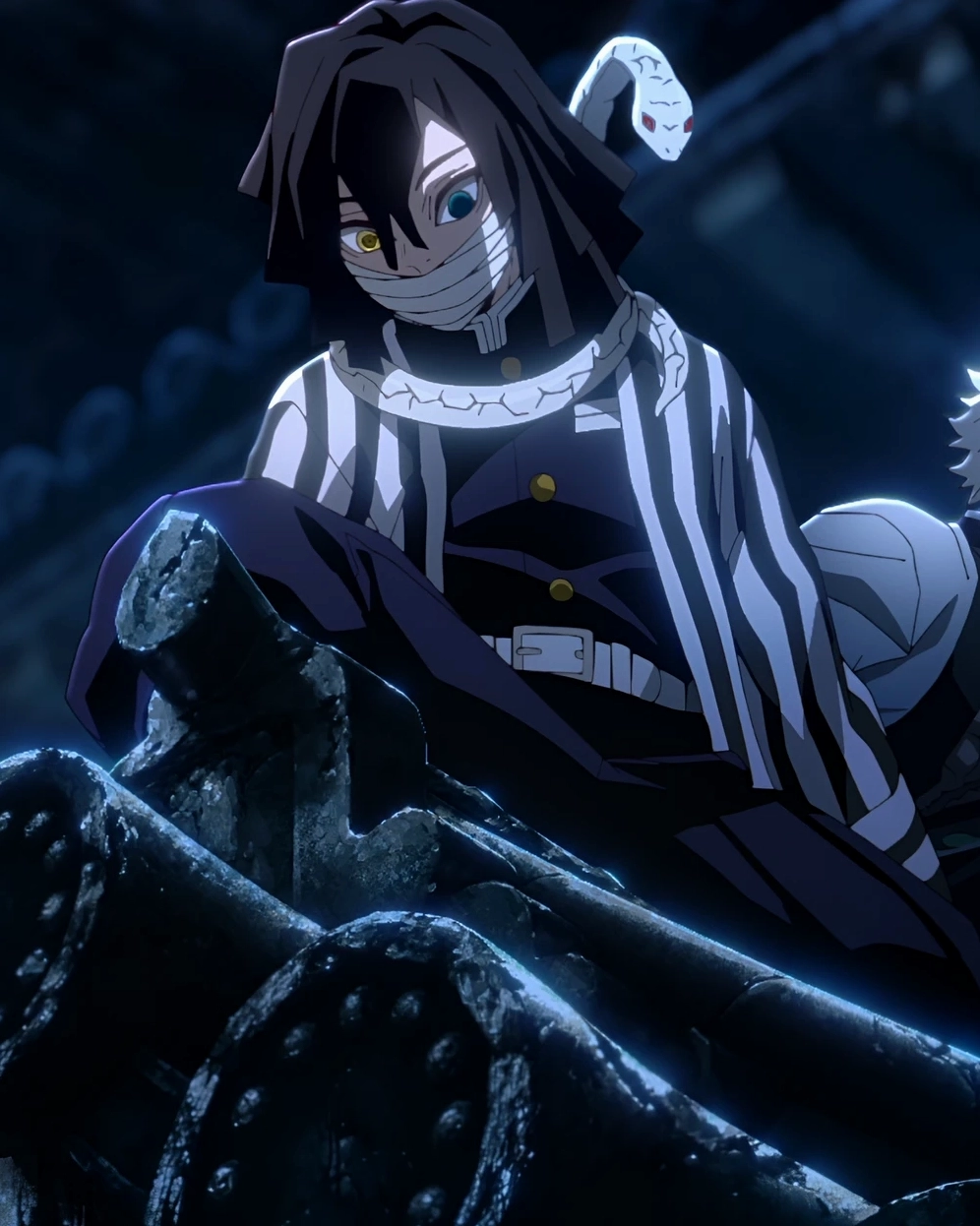 Xà trụ Obanai ngầu với ánh mắt và thần thái sắc lạnh