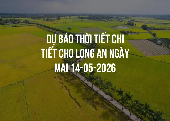 Dự báo thời tiết chi tiết cho Long An ngày mai 14-05-2026