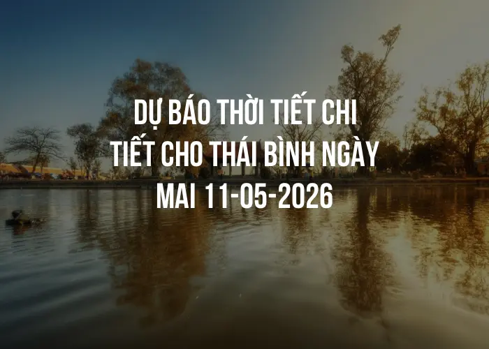 Dự báo thời tiết chi tiết cho Thái Bình ngày mai 11-05-2026