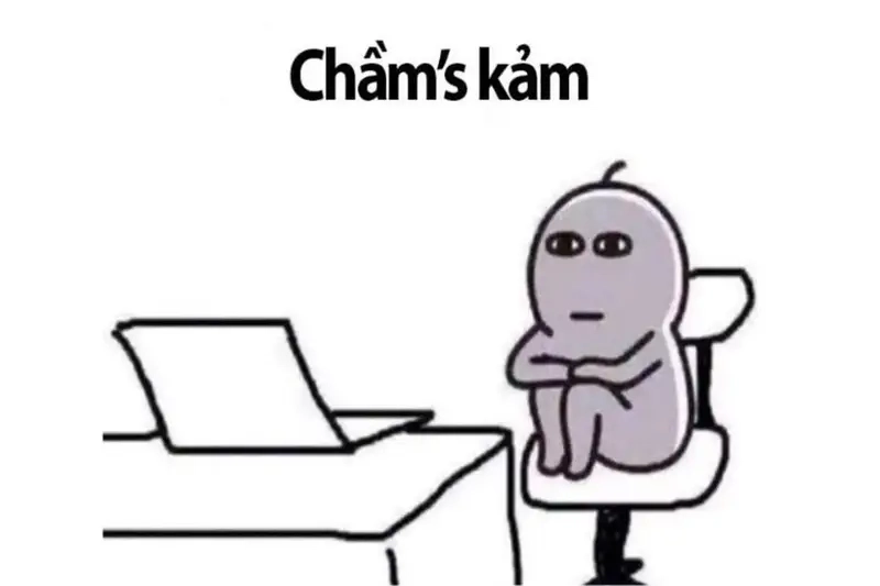 Khi mọi người cười nói còn bạn chỉ nhìn vô định meme trầm cảm