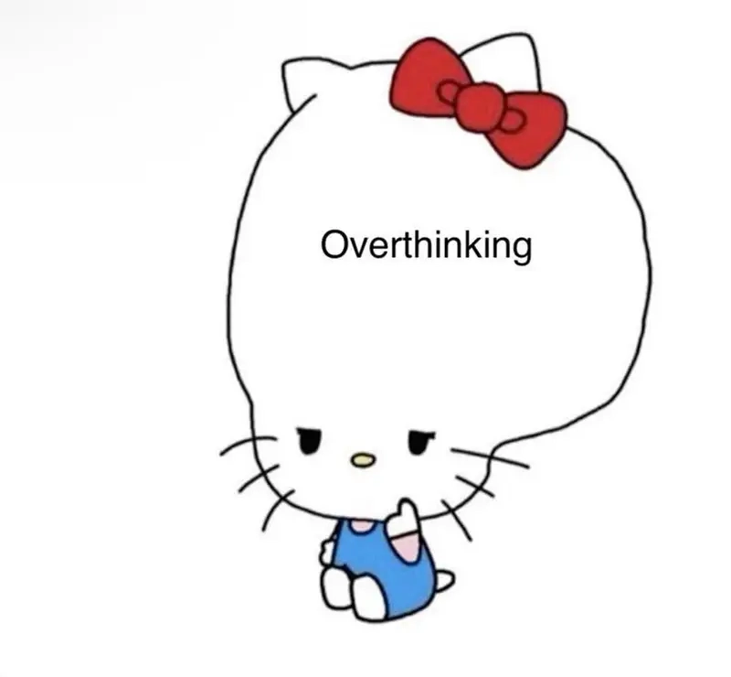 Phân tích từng từ trong tin nhắn 3 từ meme overthinking