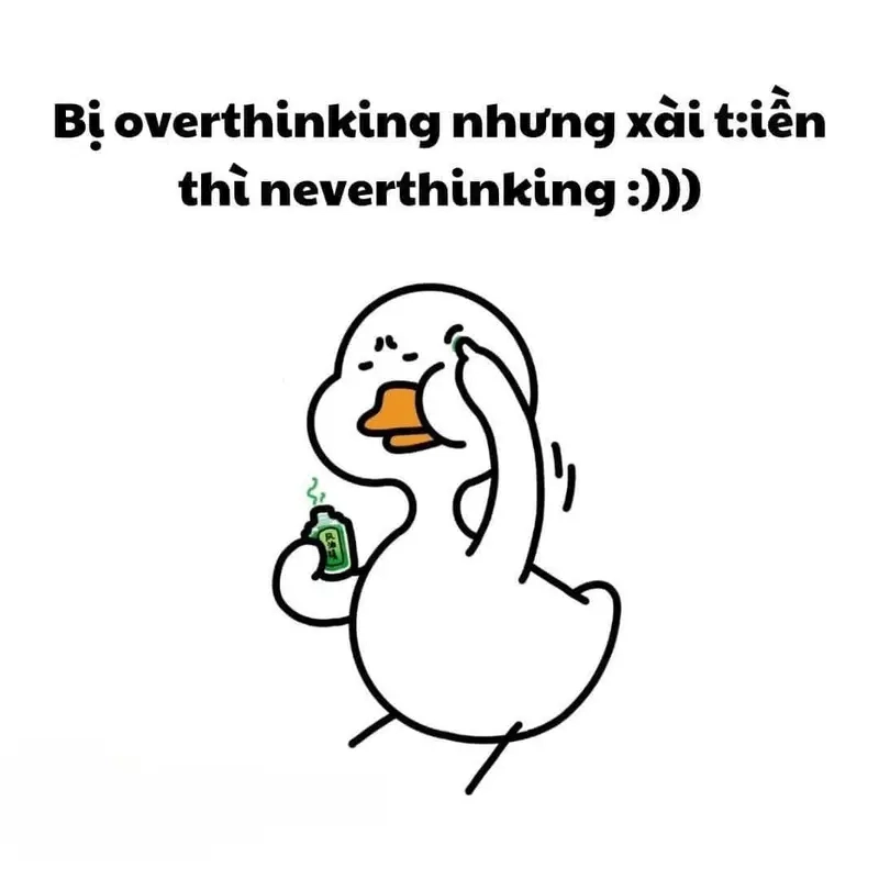 Nhớ lại một lỗi nhỏ và cảm thấy tội lỗi mãi meme overthinking