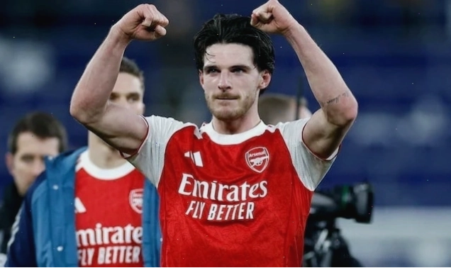 Declan Rice thi đấu ấn tượng trong màu áo Arsenal