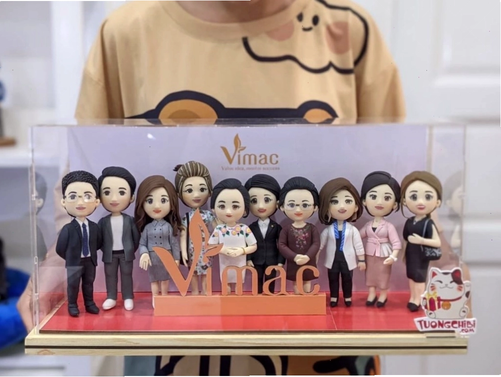 Mẫu tượng chibi tập thể dành cho công ty