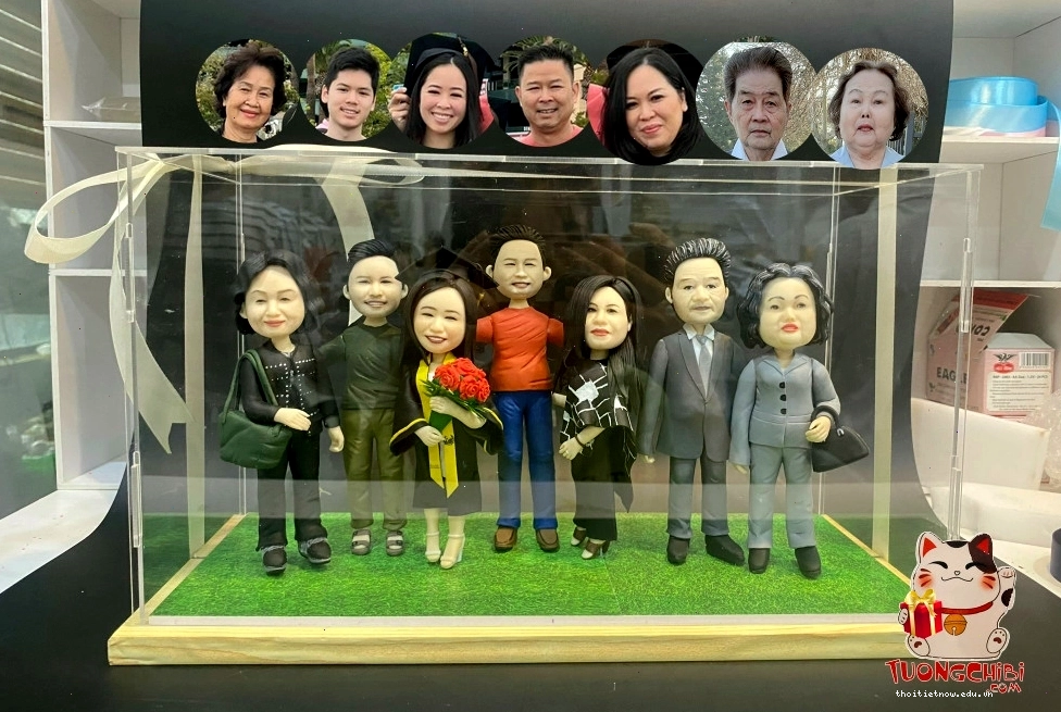 Tác phẩm chibi chibi các nghề thủ công truyền thống bằng đất sét