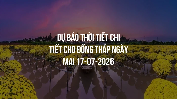 Dự báo thời tiết chi tiết cho Đồng Tháp ngày mai 17-07-2026