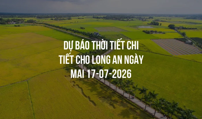 Dự báo thời tiết chi tiết cho Long An ngày mai 17-07-2026