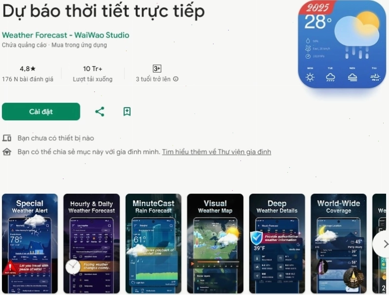 Theo dõi hướng gió và áp suất khí quyển trên bản đồ số
