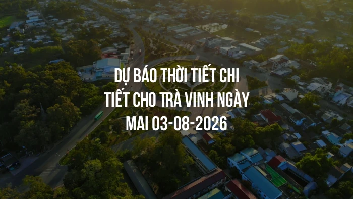 Dự báo thời tiết chi tiết cho Trà Vinh ngày mai 03-08-2026