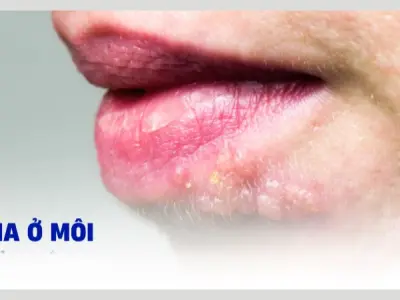 Hình ảnh bệnh zona ở môi do virus tái hoạt động