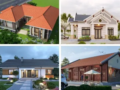 Những mẫu nhà 3 gian đẹp truyền thống pha hiện đại