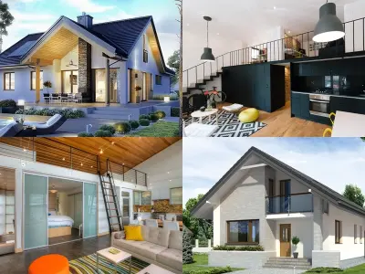 Mẫu nhà gác lửng mái nhật - Tối ưu cho không gian hiện đại