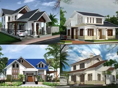 Mẫu nhà gác lửng mái thái - Tiện nghi độc đáo và hiện đại