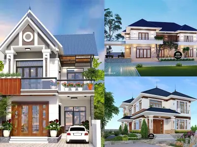 Nhà mái thái 2 tầng - Vẻ đẹp sang trọng cho tổ ấm gia đình