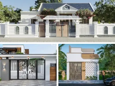 Mẫu cổng nhà cấp 4 - Nét đẹp hiện đại và sự vững chãi cho tổ ấm