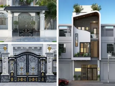 Top mẫu cổng nhà ống đẹp hiện đại tăng tính thẩm mỹ