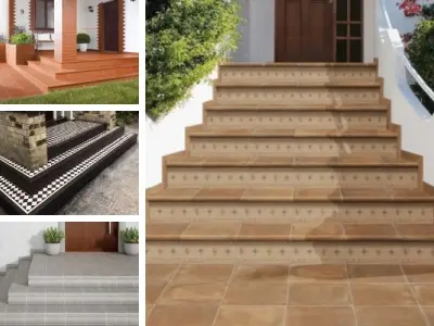 Mẫu gạch lát tam cấp đẹp nâng tầm thẩm mỹ mặt tiền