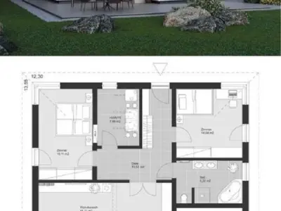 Top mẫu nhà cấp 4 mái Thái đơn giản đẹp hiện đại