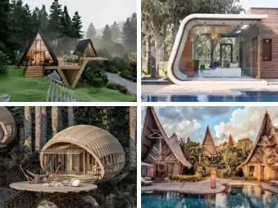 Mẫu thiết kế nhà Bungalow - Tổ ấm gần gũi thiên nhiên