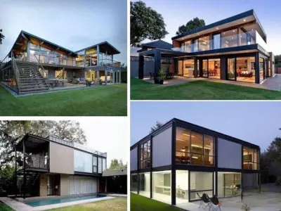 Tổng hợp mẫu nhà tiền chế 2 tầng đẹp xu hướng mới