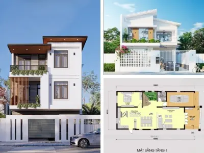 Mẫu nhà mặt tiền 8m - Sang trọng, tiện nghi, tối ưu không gian