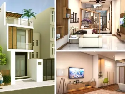 Nhà ống 2 tầng 1 tum - Giải pháp đa năng cho gia đình