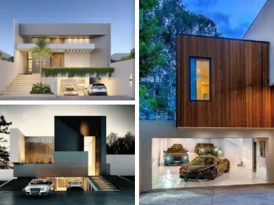 Bộ sưu tập những mẫu nhà có hầm để xe tiện lợi nhất