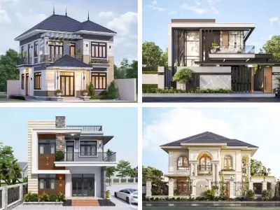 Những mẫu nhà vuông 2 tầng - Thiết kế hiện đại, tối ưu không gian