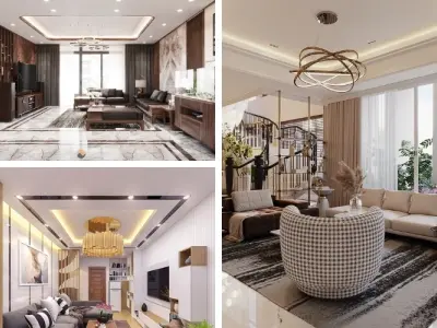 Trần thạch cao phòng khách - Nâng tầm vẻ đẹp không gian