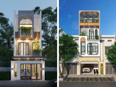 Mẫu nhà ống mặt tiền 5m - Giải pháp không gian sống tối ưu