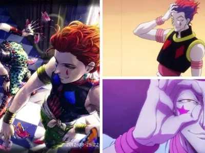Hisoka hiện lên sắc sảo với nụ cười bí hiểm đầy ám ảnh