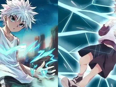 Hình ảnh Killua nổi bật với vẻ ngầu cùng thần thái sắc lạnh