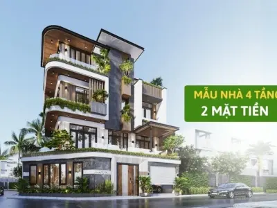 Nhà 4 tầng 2 mặt tiền - Thiết kế độc đáo, tối ưu không gian