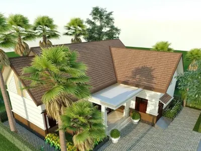 Mẫu nhà 1 tầng mái tôn đẹp cho gia đình nhỏ ấm cúng